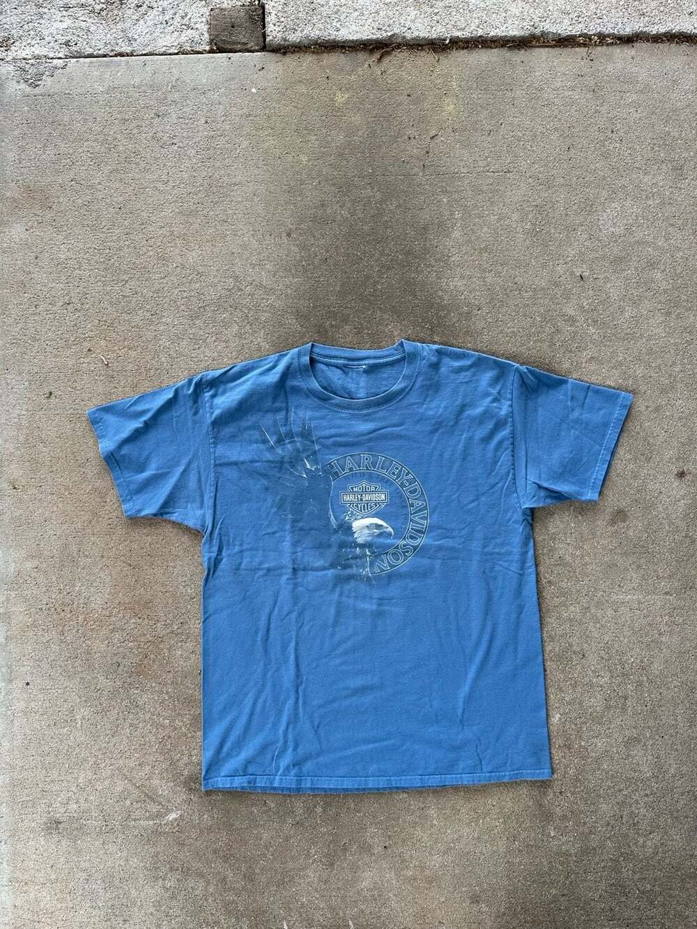 Harley-Davidson Lake Erie 75th Anniversary Graphic T-Shirt Blue